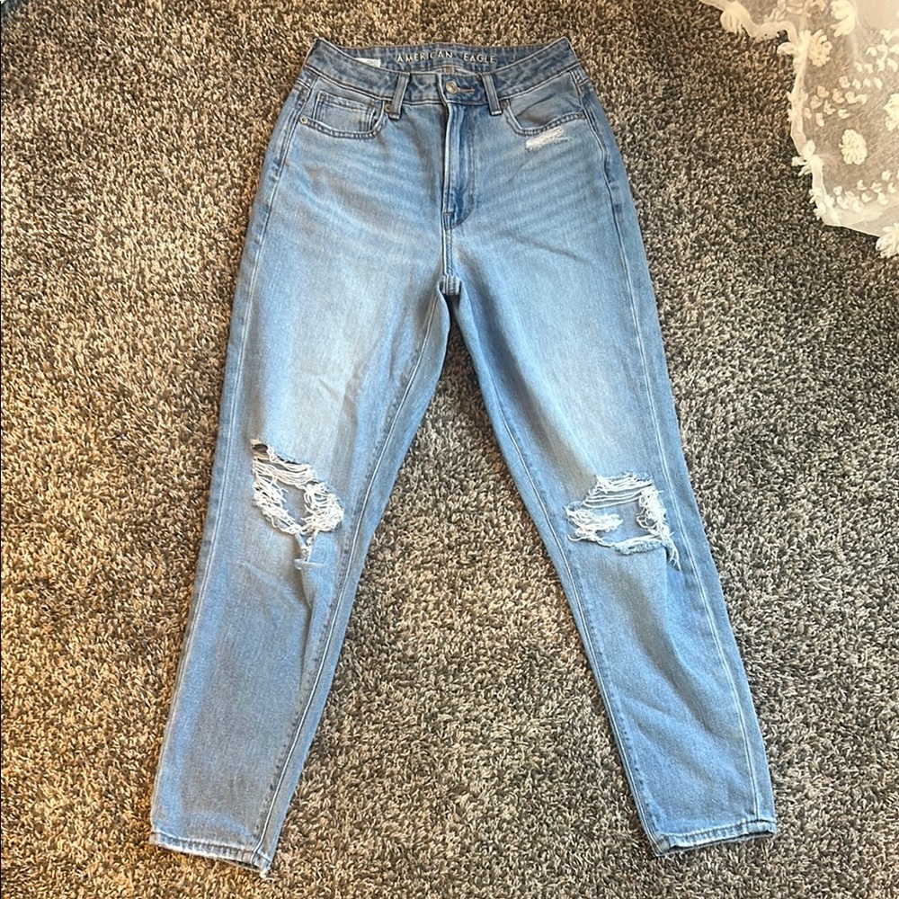 American Eagle Classic Blue Distressed Women's Jeans